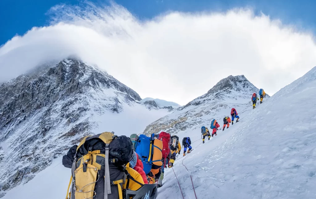 mount everest history in telugu