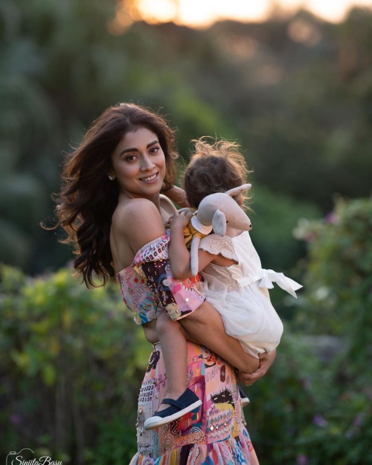 Shriya Saran with her Daughter Radha Photoshoot