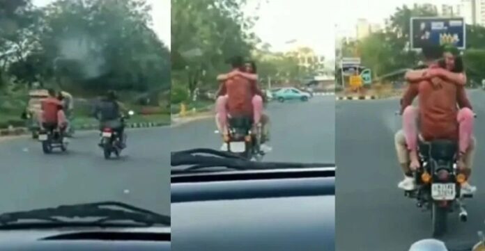 lovers on bike viral video