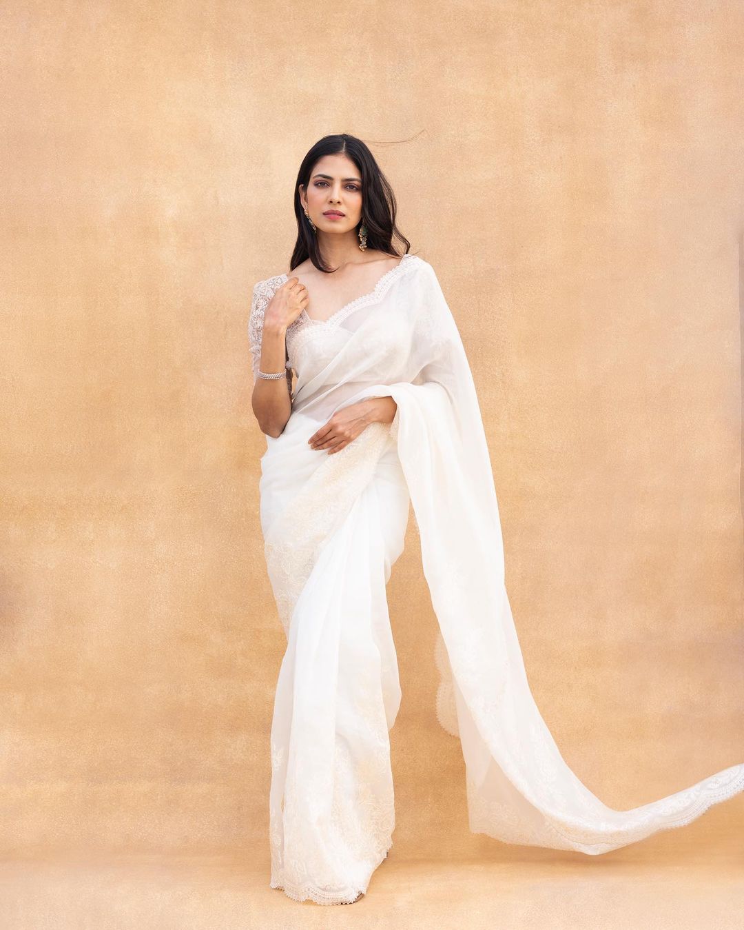 malavika mohanan in saree