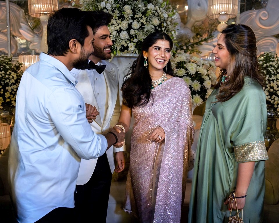 Sharwanand Rakshita reddy wedding reception photos