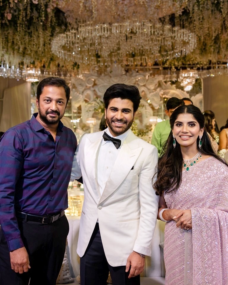 Sharwanand Rakshita reddy wedding reception photos