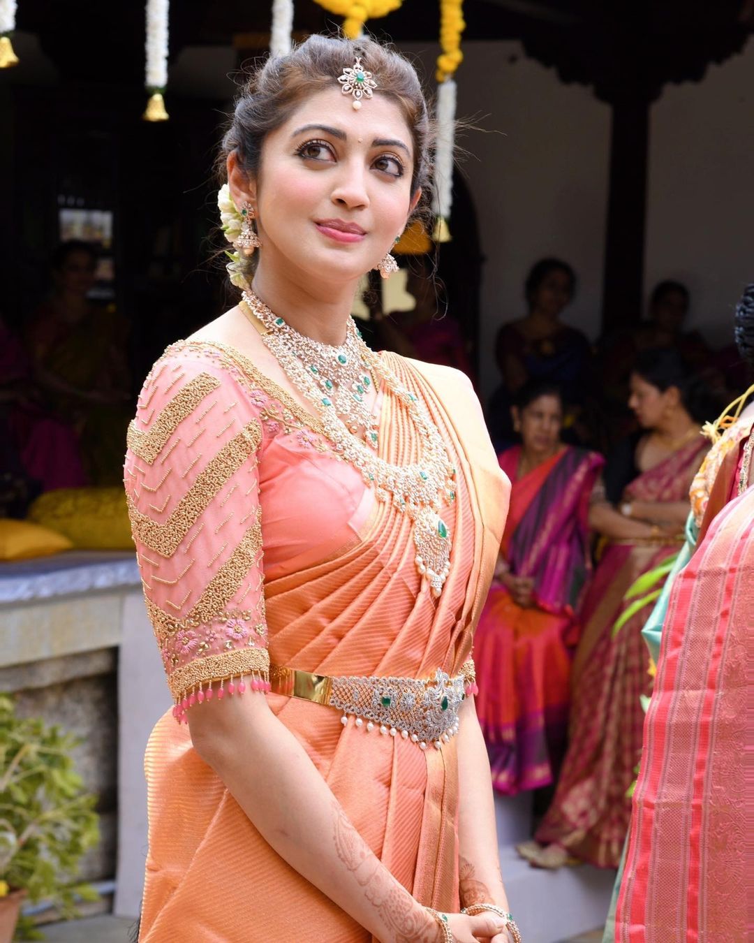 pranitha subhash saree stills