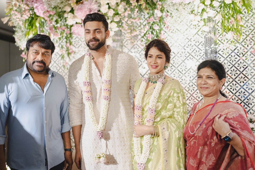 chiranjeevi at varun tej lavanya tripati engagement