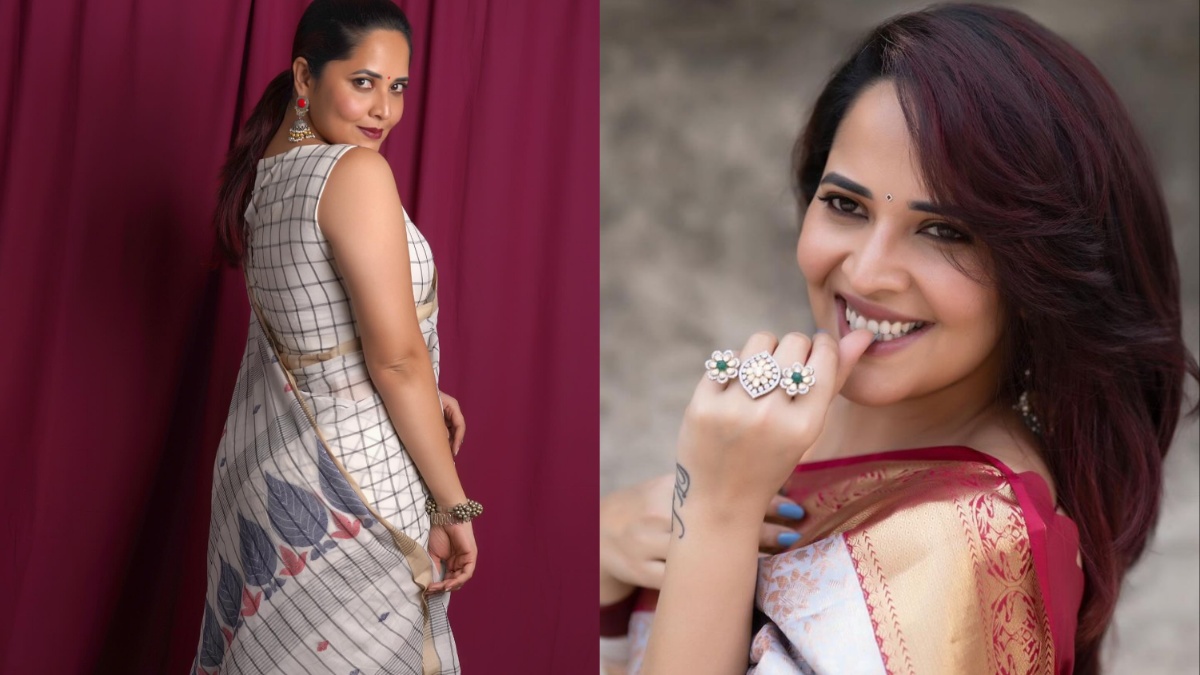 anasuya in saree